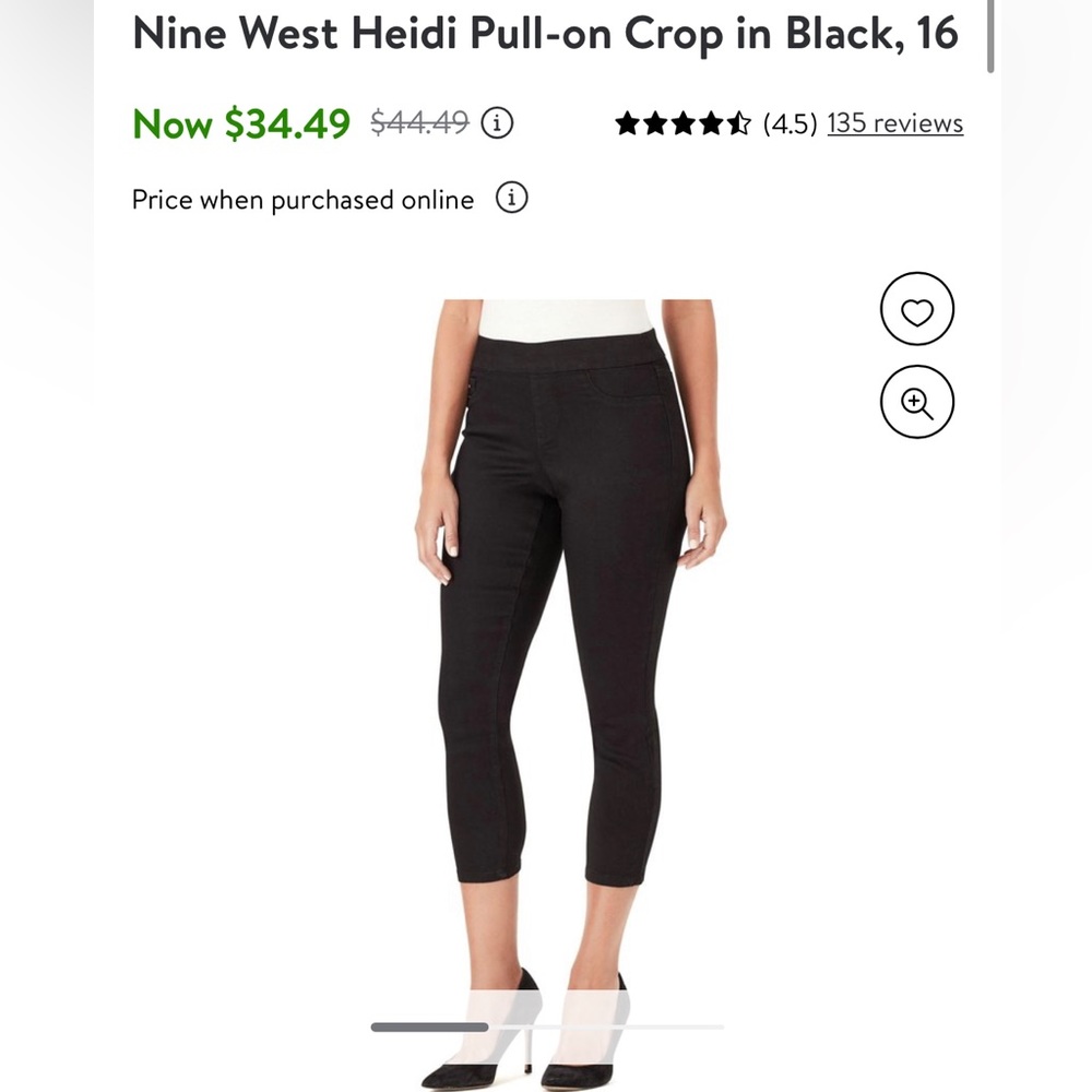 Nine West Heidi Pull-on Crop in Black